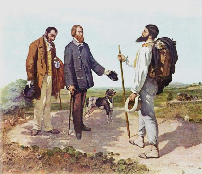 Gustave Courbet Bonjour, Monsieur Courbet Spain oil painting art